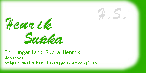 henrik supka business card